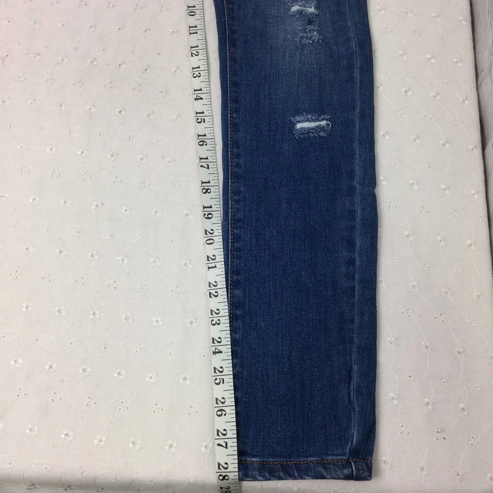 NWT Fashion Nova Dyanne Blue Medium Wash High Rise Denim Jean Juniors Size 3 - Picture 12 of 13